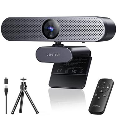 Imagem de Webcam 4K, sensor DEPSTECH 8MP Sony Webcam com microfone, vem com controle remoto, foco automático, capa de privacidade, streaming USB Web Camera DW50