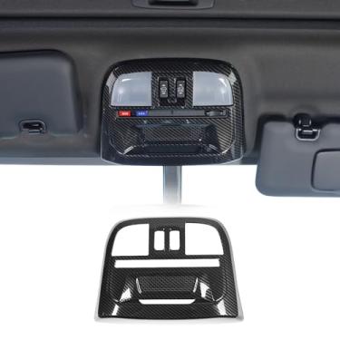 Imagem de Daeiclru Capa de luz de leitura do topo do carro compatível com Subaru WRX 2022 2023, tampa da lâmpada de leitura de teto ABS acessórios decorativos interiores (padrão de fibra de carbono)