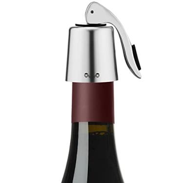 Imagem de OWO Rolha de garrafa de vinho, protetor de vinho com silicone, preservador de vinho decorativo, tampa de cobertura de vinho, rolha reutilizável para vinho mantém o vinho fresco (prata, 1 pacote)