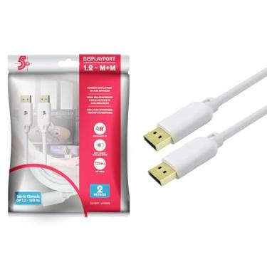 Imagem de 5+ 018-7494 Cabo Displayport Macho x Macho 1.2, Branco, 3 m