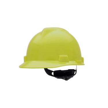 Imagem de MSA 475358 V-Gard Slotted Hard Hat, Cap Style, with 4-point Fas-Trac III Suspension, Standard, White