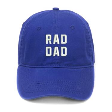 Imagem de RAD DAD Boné de beisebol masculino bordado algodão lavado, Azul, 7 1/8