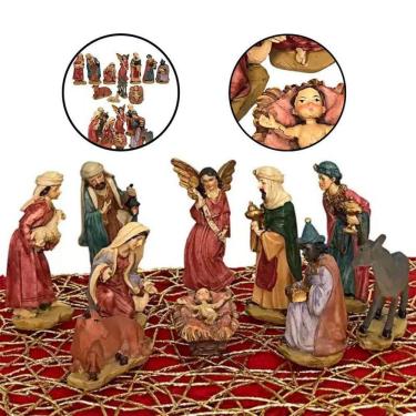 Imagem de Presépio Natal Completo 11 Peças Sagrada Família Delicado