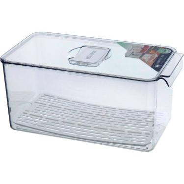 Imagem de CAIXA ORGANIZADORA PARA GELADEIRA COM TAMPA ACRILICO 14x16x31cm