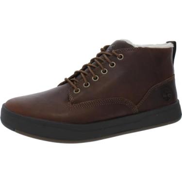 Imagem de Timberland Davis Chukka forrado com quadrado quente, Couro de flor integral Rust Lite, 13