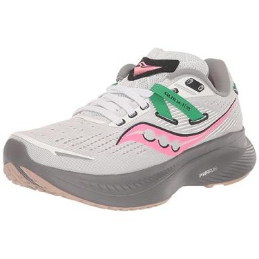 Imagem de Saucony Tênis feminino Guide 16, Branco/Cascalho, 5
