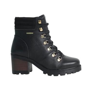 Imagem de Bota Feminina Pegada Burnished Salto Médio Preto - 34