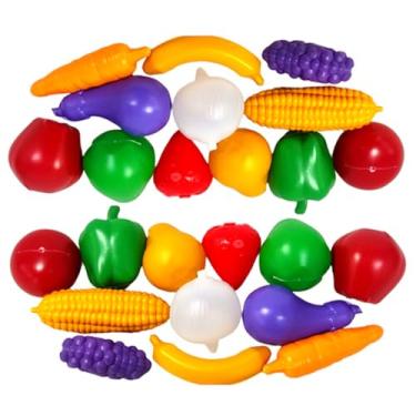 Imagem de Kit 24 Legumes e Verduras de Plástico de Brinquedo Comidinha Infantil Faz de Conta para Crianças