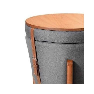 Imagem de Puff Decorativo sala de estar TV Casa, Baú, Mesa De Centro Cinza Chumbo Resistente