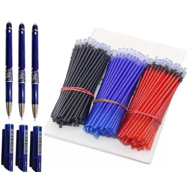 Imagem de Canetas de Tinta Mágica Fantasminha, 3 Canetas + 30 Recargas Refil que Apaga com Calor, para Tecidos e Papel
