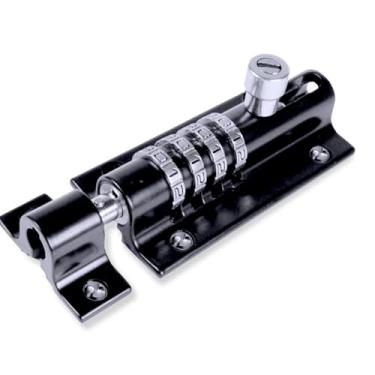 Imagem de Combi-Bolt Fechadura de portão de parafuso deslizante com combinação de 4 dígitos, portões seguros, galpões, janelas, portas, celeiros, cercas, portões de ferro ou madeira, equipamentos, ferramentas,