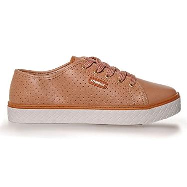 Imagem de TÊNIS FEMININO MOLECA CASUAL MICROPERFUROS 5712.205 PALMILHA CONFORTO Cor:Creme;Tamanho:34