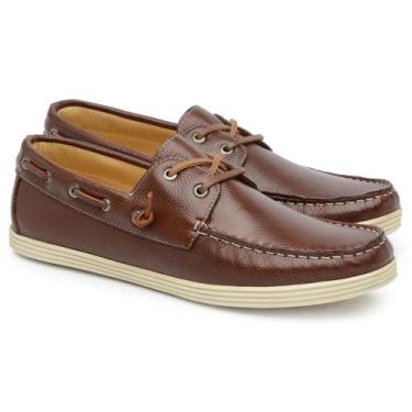 Imagem de Mocassim Masculino Jacometti Dockside Couro Conforto Casual