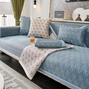 Imagem de Protetor de móveis de sofá de vários tamanhos Capas de protetores de móveis acolchoados para sofá Protetores de móveis de sofá acolchoados não deslizantes para sofá, loveseat, poltrona reclinável, cad