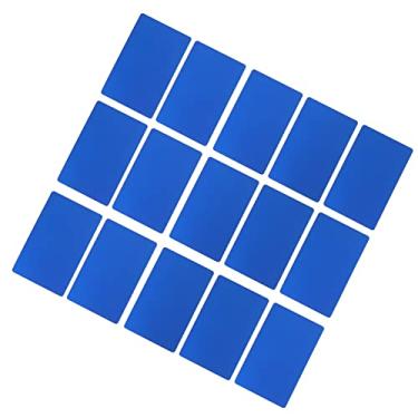 Imagem de Cartão de Visita de Alumínio Resistente Ao Desgaste à Prova D'água 50 Unidades para Reuniões de Empresa (Azul)