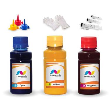 Imagem de Kit 3 Tinta Para Lexmark S505 105BK e 100 100ml - Toner Vale