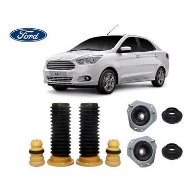 Imagem de 2 Kit Coxim Batente Coifa Rolamento Do Amortecedor Dianteiro Ford Novo