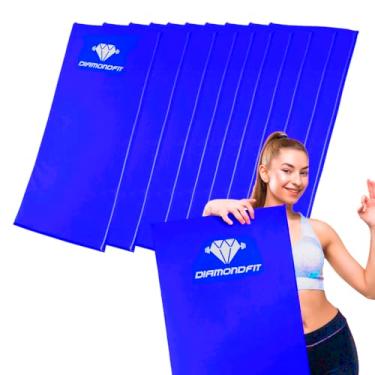 Imagem de Kit 10 Colchonetes Academia Exercício Ginástica Alta Densidade Pilates Espuma Musculação Yoga 90x45 D50 Azul