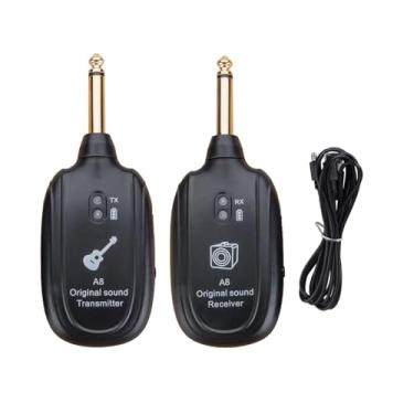 Imagem de TTETTZ Transmissor E Receptor de áudio Sem Fio para Guitarra E Microfone, Embalagem de saco OPP