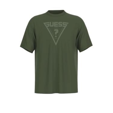 Imagem de GUESS Camiseta masculina Eco Azha gola redonda, Verde esterlina, M