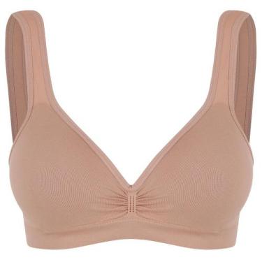 Imagem de sutia top daily trifil 3294 com bojo sem costura original, Macadâmia, 