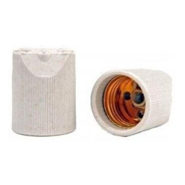Imagem de 100 pç - bocal receptáculo e27 de porcelana spot liso melfi