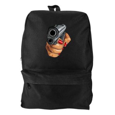 Imagem de Mochila Bolsa Masculina Basica Escolar Pega a Visão Estampado Mão - MP
