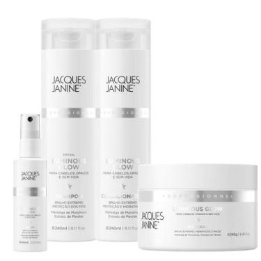 Imagem de Kit Jacques Janine Luminous Glow Shampoo Condicionador 240ml Máscara 2