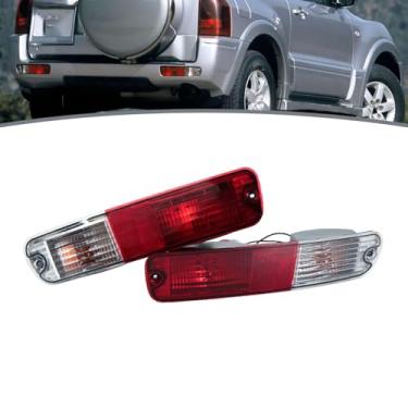 Imagem de JESYMBX Lâmpada traseira de para-choque traseiro lâmpada de freio refletor lâmpada de sinal lâmpada de freio para Mitsubishi Pajero Montero V73 V75 V77 2003 2004 2005 2006 2007 com lâmpada vermelha