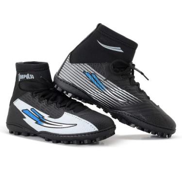 Imagem de chuteira cano longo society trainer adulto, Preto azul, 42