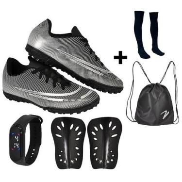 Imagem de Chuteira Society Adulto Juvenil Sosaite Campo Sintético Futebol Nova +