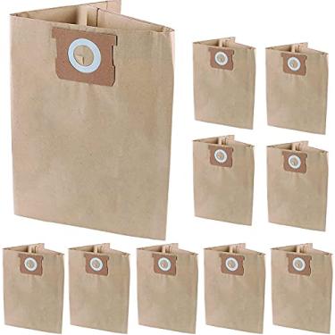 Imagem de Pacote com 10 sacos para aspirador de pó Dewalt de 18 a 37 litros Shop Vac DXVA19-4101, saco de coleta de poeira com filtro para Vacmaster VHBM, peças de substituição BM08 kit de acessórios