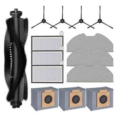 Imagem de 14 peças para aspirador de pó robô Eufy X8 Pro, acessórios X8 Pro, 1 escova principal, 3 filtros Hepa, 3 esfregões, 3 sacos de vácuo, 4 escovas laterais, para peças Eufy x8 pro