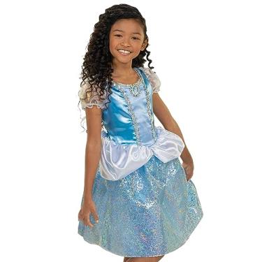 Imagem de Disney Princess Fantasia Disney 100 Cinderela para meninas, perfeito para festas, Halloween ou brincadeiras de fantasia tamanho infantil 4-6X