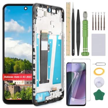 Imagem de Substituição de tela para Motorola Moto G 5G 2023 Tela LCD de substituição para Moto G 5G 2023 XT2313 Montagem digitalizador de tela sensível ao toque (com moldura)