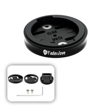 Imagem de Suporte de haste Garmin, suporte de tampa superior de haste de bicicleta de liga de alumínio segura dispositivos Garmin com segurança, suporte de tampa superior Garmin compatível com Garmin, Wahoo,