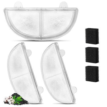 Imagem de Pacote com 3 filtros de substituição para bombas sem fio WF20/CF20, fonte de água para gatos, substituição de filtro de fonte de alimentação tripla ZEKIRY para animais de estimação, filtro de fonte de água Cat e 3 peças de filtros de bomba de água