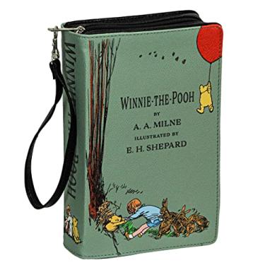 Imagem de Coleção de bolsa clutch elegante e literária: bolsas em forma de livro com opções de alça transversal e de pulso, Ursinho Pooh - Verde, 9.25 Inch