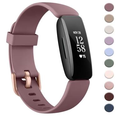 Imagem de AK Pulseira compatível com Fitbit Inspire 2 para mulheres e homens, pulseiras esportivas de substituição ajustáveis para Fitbit Inspire 2 / Ace 3 (violeta moke)