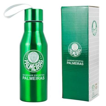 Imagem de Garrafa Inox Tampa Rosqueável Cordão Palmeiras Verdão 600ml - Mileno