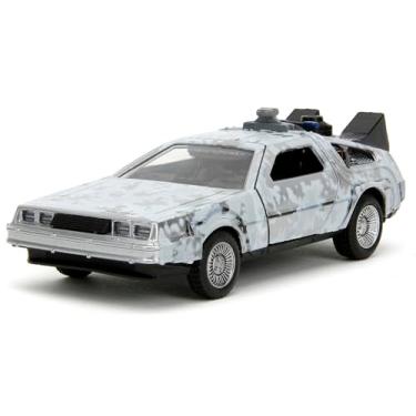 Imagem de DMC Delorean Time Machine Brushed Metal (Frost Version) Hollywood Rides Series 1/32 Diecast Model Car by Jada 34785