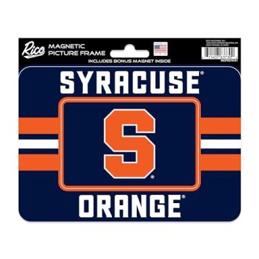 Imagem de Rico Industries Porta-retrato magnético NCAA Syracuse listras laranja (12,7 cm x 17,1 cm) e conjunto de ímã - decoração de casa - churrasqueira, escritório, cozinha