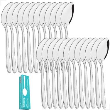 Imagem de Jogo Aço Inox 24 Colher Mesa Sopa Buffet Restaurante Oriente - Origina