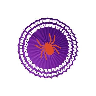 Imagem de Enfeite Decorativo de Halloween - Fiorata Encarte Roxo com Aranha Lara