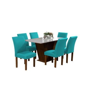 Imagem de Kit 4 Capa De Cadeira Com Elástico Sala Cozinha Luxo - Dennis Confecçõ