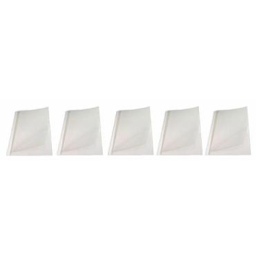 Imagem de Kit 5 Capas Encadernação Térmica Até 300 Folhas A4 Branca - Ibacemil