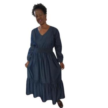 Imagem de Vestido jeans longo D&A Modas