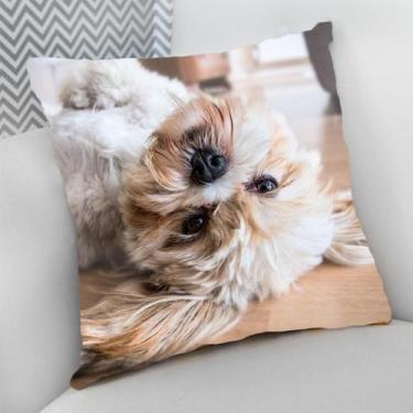 Imagem de Almofada Decorativa Cheia c/ Zíper 40x40 Dog Pet Cachorro Cão - Deluzz