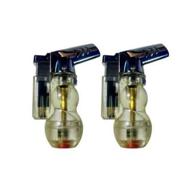 Imagem de Kit 2un Isqueiro Maçarico Taue DHJ-7 Recarregável Gás Ultra Chama Port