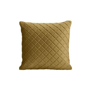 Imagem de Almofada Tressê 50x50cm Veludo Mostarda - Nexta Casa